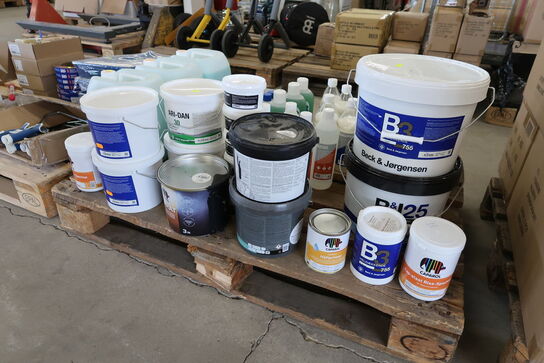 Lot of paint products, etc.