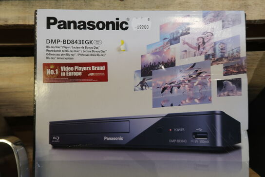 Panasonic DMP-BD843E Blu-Ray og DVD Afspiller