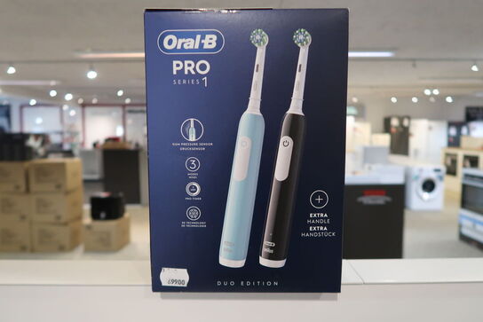 sæt med 2 stk. - Oral Elektrisk Tandbørste Oral Pro Duo Black