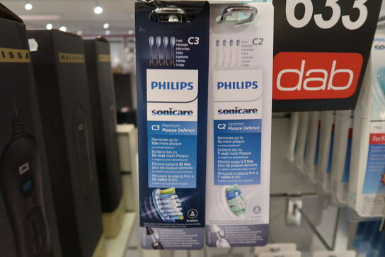 4 pk. Philips Tandbørstehoveder Sonicare C3 & C2 Premium Plaque