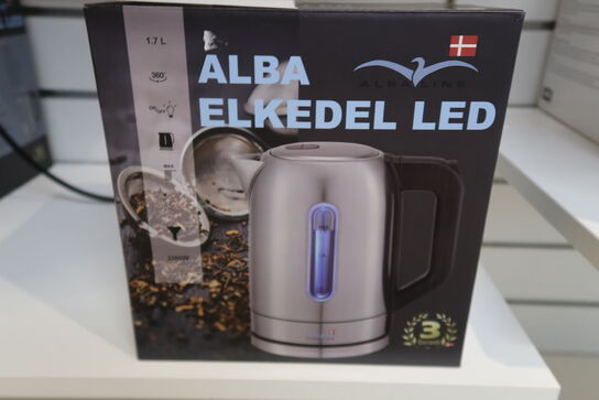 ALBA elkedel temperatur børstet stål 1,7 liter