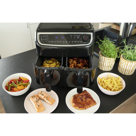 Gastronoma Dobbelt Airfryer 2400W, 9L, sort Airfryer