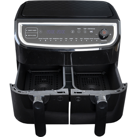 Gastronoma Dobbelt Airfryer 2400W, 9L, sort Airfryer