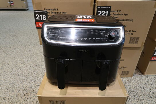 Gastronoma Dobbelt Airfryer 2400W, 9L, sort Airfryer