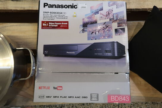 Panasonic DMP-BD843E Blu-Ray og DVD Afspiller