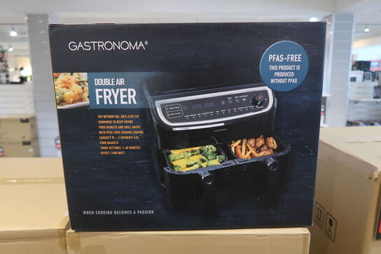 Gastronoma Dobbelt Airfryer 2400W, 9L, sort Airfryer