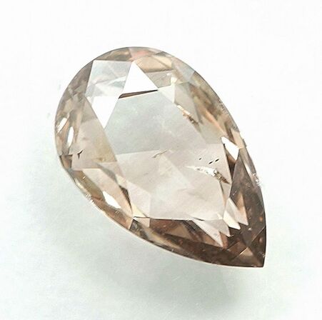 Diamant - 0.63 ct. - Pære - W-X, Lysebrunlig Gul - Si2