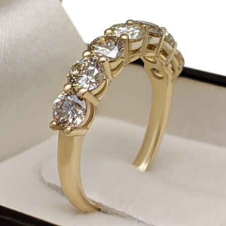 Eksklusiv Diamant ring 1,68 ct.  - Farve G-I - Klarhed VVS -  14 Kt. guld