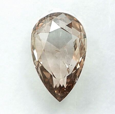 Diamant - 0.63 ct. - Pære - W-X, Lysebrunlig Gul - Si2