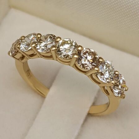 Eksklusiv Diamant ring 1,68 ct.  - Farve G-I - Klarhed VVS -  14 Kt. guld