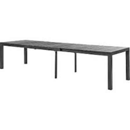 New Haven Nonwood havebord med udtræk 100x226/280/343 cm sort