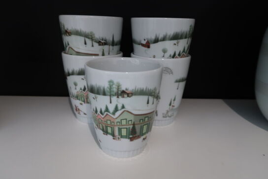 5 stk. Pillivuyt Vinter krus 27 cl hvid