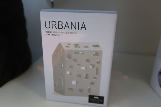 2 stk. Kähler Urbania lyshus hvid 14,5 cm