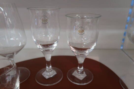 6 stk. ass. Holmegaard glas