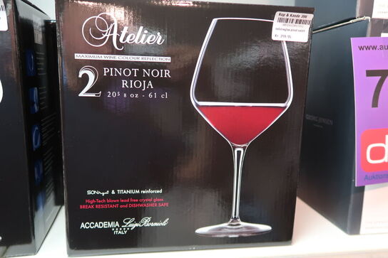 2 pk. Luigi Bormioli Atelier rødvinsglas Pinot Noir/Rioja 61 cl 2 stk.