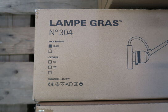 304 Væglampe Sort/Raw Kobber/Hvid - Lampe Gras