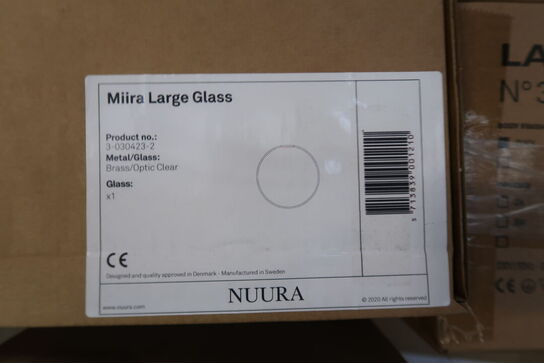 Nuura Miira glass LARGE, brass/optic clear