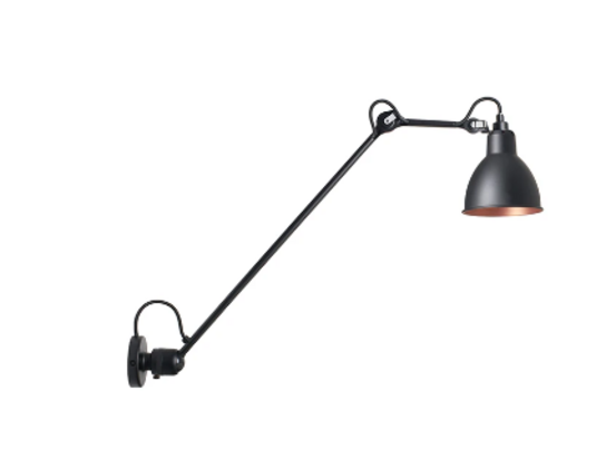 DCW édition Paris - Lampe GRAS 304 L60 - Væglampe - Sort/Sort/Kobber