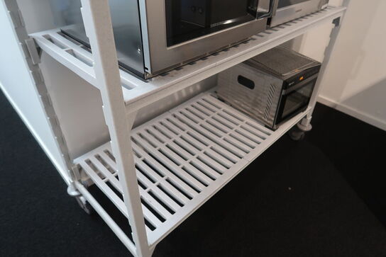 Mobil reol B1380 x D600 x H1790 mm Cambro Premium Shelving (uden indhold)