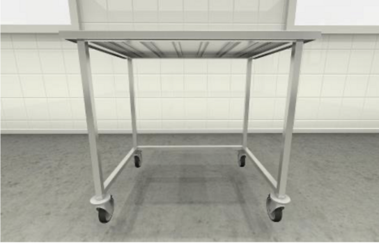 Arbejdsbord m/hjul B1000 x D700 x H900 mm (Udstillingsmodel)