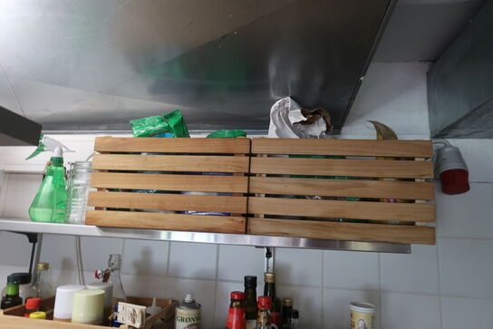 2 stk. rustfri hylder (med indhold)