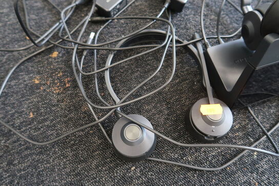 4 stk. headset SENNHEISER og JABRA