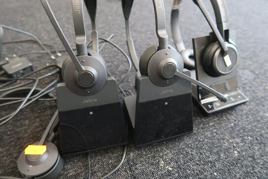 4 stk. headset SENNHEISER og JABRA