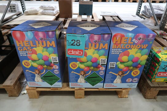 3 stk. Heliumflasker til 50 balloner - 13.6 L - 0.42 m3