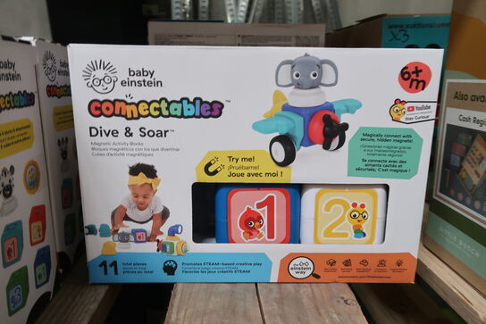 3 pk. Baby Einstein Dive & Soar magnetiske aktivitetsklodser