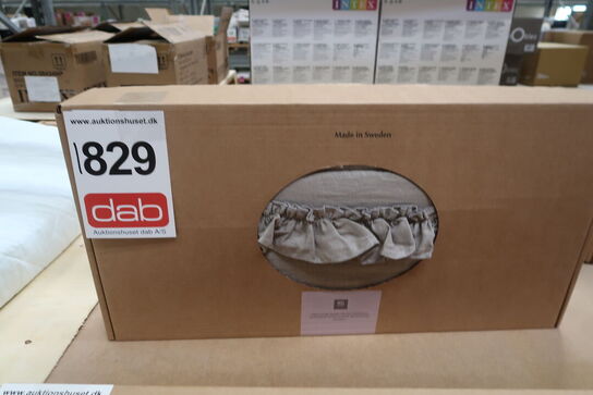 NG Baby Sengerand til Flæser tremmeseng 100% hør, Natur - 360x25 cm 