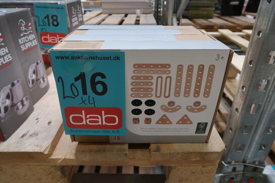4 pk. Byggesæt m. 24 dele fra Mamamemo