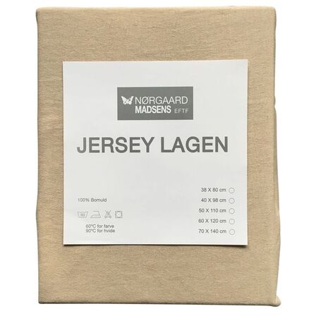 9 stk. Nørgaard Madsen jersey lagen 70x160 cm - Light Brown