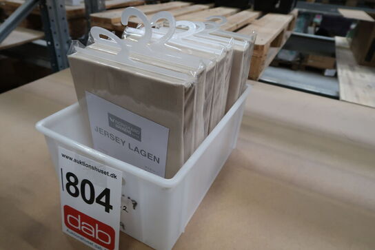 7 stk. Nørgaard Madsen jersey lagen 40x98 cm - Light Brown