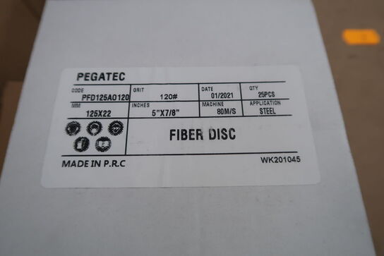 400 pcs. Fiber discs 125mm K120