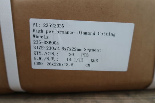 20 pcs. Diamond blades 230mm (Segment)