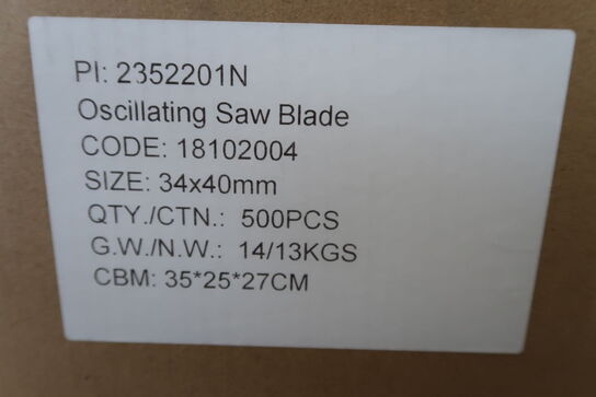 500 pcs. Blades for multicutter 34mm Bi-metal