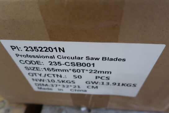 50 pcs. Blades for circular saw 165mm 60T