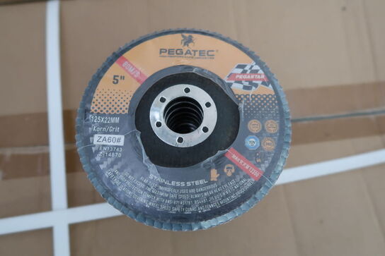 100 pcs. Flap discs 125mm PEGATEC K60