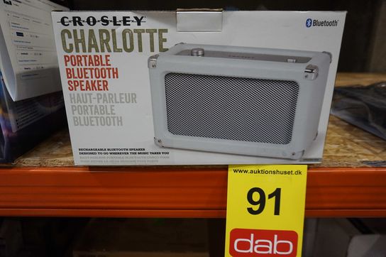 Crosley Charlotte Bluetooth Højttaler - White Sand