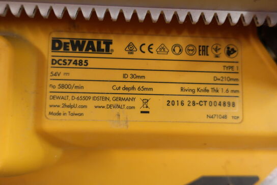 Bordrundsav DEWALT DCS7485