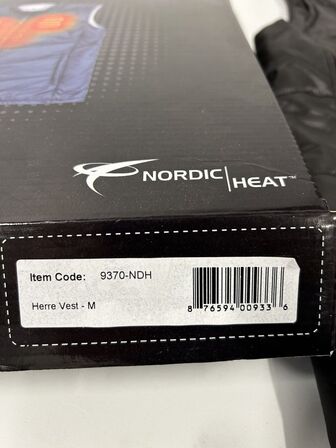 Nordic Heat vest str. M. Inkl batteri og lader