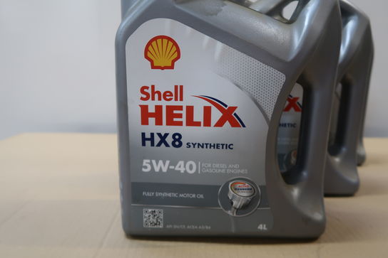 3 stk. Shell Helix HX8 5W-40 - 4 Liter 