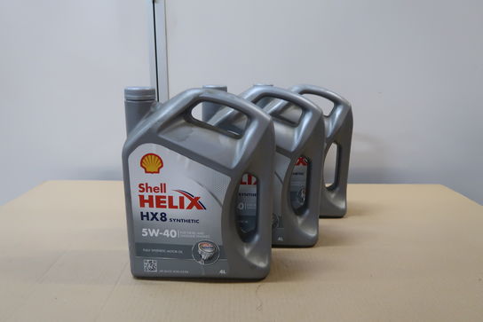 3 stk. Shell Helix HX8 5W-40 - 4 Liter 