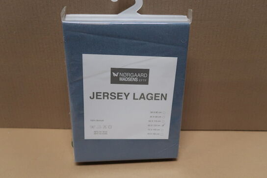 8 stk. Nørgaard Madsen jersey lagen 60x120 cm - Blue Mirage