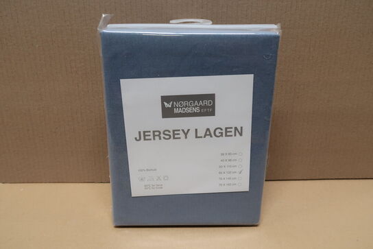 8 stk. Nørgaard Madsen jersey lagen 60x120 cm - Blue Mirage