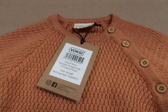 Voksi Bukser – Uld & Uldtrøje Honeycomb Sandstone Peach - Str. 62/68