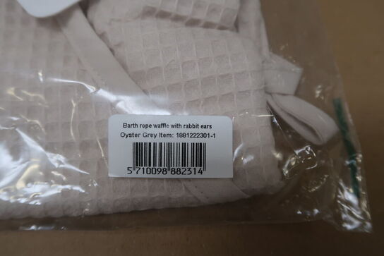 7 stk. Vanilla Copenhagen Badekåbe Waffle Oyster Grey - Str. 1-2 år 