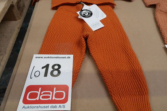 Voksi Bukser – Uld & Uldtrøje Honeycomb Warm Orange - Str. 74/80