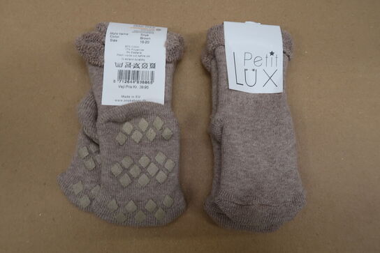 5 pk. PetitLux Strømper Soya Brown 3-pak - Str. 18-20
