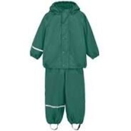 Regntøjsæt m/fleece (100 cm) - Justerbare elastiske støvlestropper